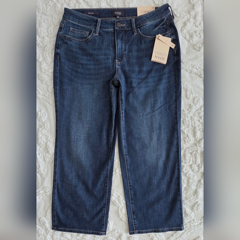 NYJD Cropped Jeans Relaxed Wide Leg Women's Size 8